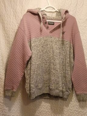 Hooey Women's Pink Quilted Pullover Hoodie
